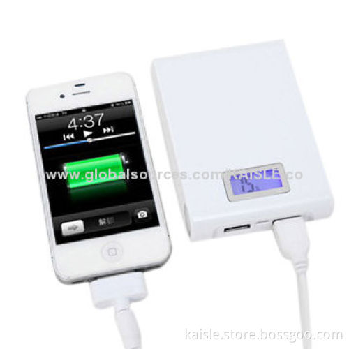 Power Banks with 10,400mAh Capacity, LCD Power Display and Highlight Flashlight